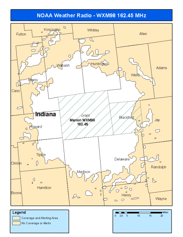 WXM98 Coverage Map
