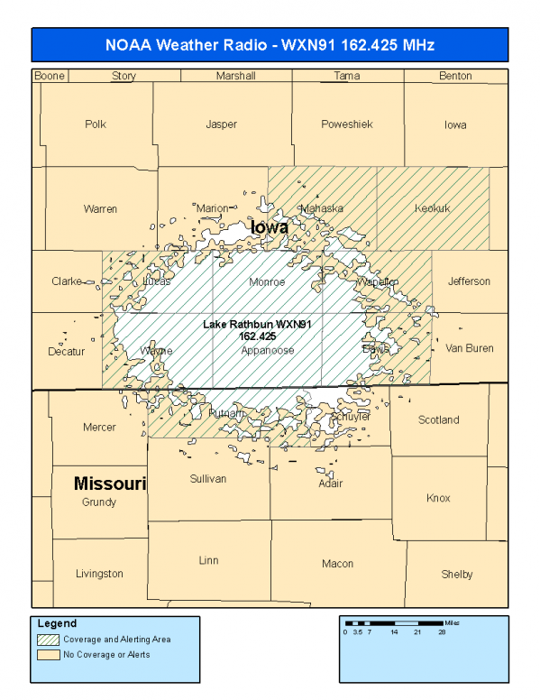 WXN91 Coverage Map